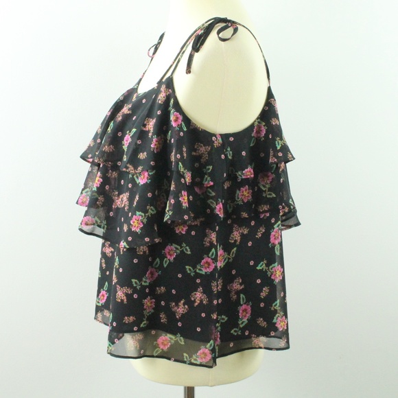 Rebecca Minkoff Atlas Ruffle Tank Top M - Picture 3 of 6